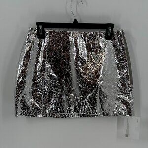 Women's Viavia Leather Micro Mini Skirt M